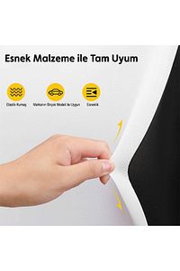 Araba Otomobil Servis Kılıfı Likralı Esnek Siyah Tüm Araç Modellerine Uygundur Universal ürün fotoğrafı