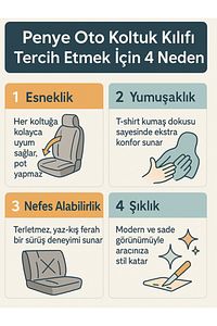 Araba Otomobil Servis Kılıfı Likralı Esnek Siyah Tüm Araç Modellerine Uygundur Universal ürün fotoğrafı