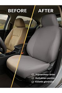 Araba Otomobil Servis Kılıfı Likralı Esnek Siyah Tüm Araç Modellerine Uygundur Universal ürün fotoğrafı