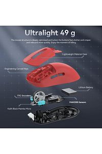 X3 SUPERLIGHT KABLOSUZ OYUNCU MOUSE PAW3395 (GRIP TAPE HEDİYELİ) ürün fotoğrafı