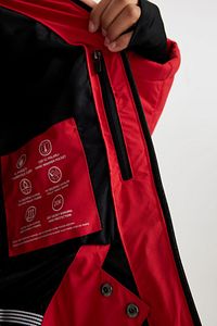 Fit Kayak Montu Su Itici Rüzgar Geçirmez Slim Fit Dar Kesim Kapüşonlu Fermuarlı Cepli Ultra K ürün fotoğrafı