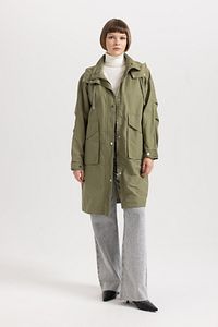 Su Geçirmez Regular Fit Kapüşonlu Ince Parka A8988ax24sp ürün fotoğrafı