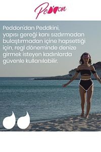 Regl Dönemine Özel Konforlu Pedkini Mayo Altı Süper Emici Yüksek Bel Bikini Altı Siyah Regl Mayosu ürün fotoğrafı