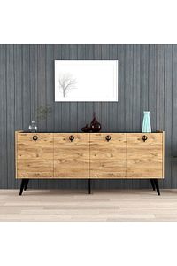 Kaya Konsol Atlantik Çam Mermer Desenli 180 Cm Yemek Odası Ofis Salon Ünite, Ekonomik Konsol ürün fotoğrafı