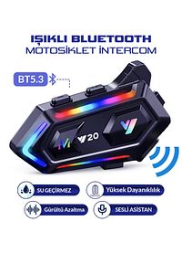 RGB Işıklı Bluetooth Motosiklet İntercom Kask kulaklık BT5.3 Stereo Su Geçirmez Kulaklık ürün fotoğrafı