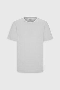 Erkek Beyaz %100 Pamuk Slim Fit Dar Kesim Bisiklet Yaka Basic Tişört ürün fotoğrafı