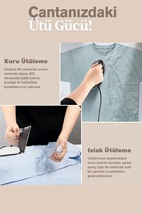 Nb301 Mini Seyahat Ütüsü Çift Voltaj Dünya Çapında Kullanıma Uygun Chicolatte ürün fotoğrafı