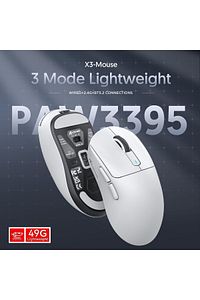 X3 SUPERLIGHT KABLOSUZ OYUNCU MOUSE PAW3395 (GRIP TAPE HEDİYELİ) ürün fotoğrafı