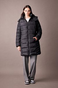 Puffer Şişme Uzun Mont Parka Su Itici Regular Kalıp Çıkarılabilir Kapüşonlu A1315ax23wn ürün fotoğrafı