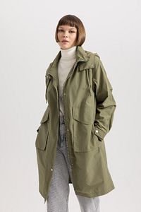 Su Geçirmez Regular Fit Kapüşonlu Ince Parka A8988ax24sp ürün fotoğrafı