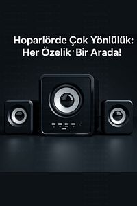 Bluetooth Hoparlör 3.5mm Jack Kablolu Bilgisayar Hoparlörü Müzik 2 1 Ses Sistemi Radyolu Usb Speaker ürün fotoğrafı