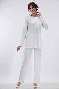 Ekru Hamile Ve Lohusa Pijama Takımı 3'lü Set - Xl ürün fotoğrafı