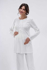 Ekru Hamile Ve Lohusa Pijama Takımı 3'lü Set - Xl ürün fotoğrafı