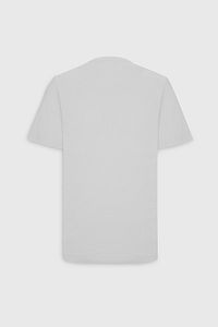 Erkek Beyaz %100 Pamuk Slim Fit Dar Kesim Bisiklet Yaka Basic Tişört ürün fotoğrafı