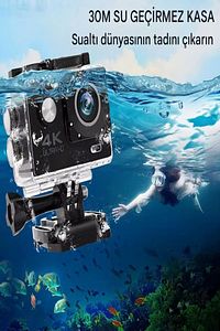 Kask Kamerası 170 Derece 16 Mp 4k Ultra Hd Wifi Aksiyon Kamerası Kumandalı Kamera ürün fotoğrafı