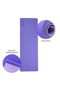 Çift Taraflı Kaydırmaz Tpe Yoga Matı – 6mm Pilates Minderi | 181x61 Cm Konforlu Ve Dayanıklı ürün fotoğrafı