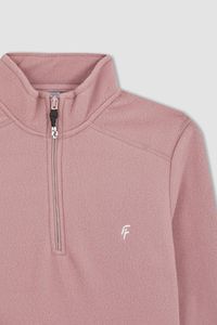 Fit Standart Fit Fermuarlı Yaka Baskılı Polar Sweatshirt A4501ax23wn ürün fotoğrafı