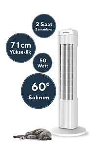 KTF-258W Kule Vantilatör - Beyaz ürün fotoğrafı