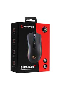 Smx-r44 V2 Makrolu Siyah 12800 Dpı Rgb Ledli 80 Milyon Pro Gaming Oyuncu Mouse ürün fotoğrafı