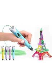 3D Kalem Yazıcı 3D Pen-2 yeni model 3 boyutlu yazıcı kalem seti oled ekranlı adaptörlü ürün fotoğrafı