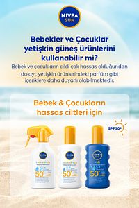 SUN SPF50 Yüksek Güneş Koruyucu ve Nemlendirici Vücut Spreyi 200ml, UVA UVB Koruması, Suya Dayanıklı ürün fotoğrafı