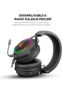 Rm-k50 Select Siyah Usb 7.1 Rgb Ledli Gaming Oyuncu Mikrofonlu ürün fotoğrafı