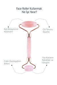 Pembe Kuvars Face Roller Ve Kalp Gua Sha Yüz Masaj Aleti Seti Değerli Doğaltaş Sertifikalı ürün fotoğrafı