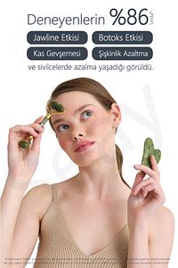 Yeşim Face Roller Ve Kalp Gua Sha Yüz Masaj Aleti Seti Premium Değerli Doğal Taş Sertifikalı ürün fotoğrafı
