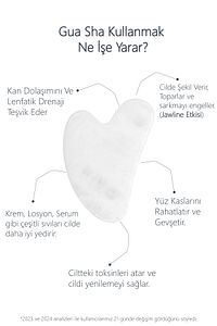 Kristal Kuvars Kalp Gua Sha Yüz Masaj Aleti Değerli Doğal Taş Sertifikalı ürün fotoğrafı