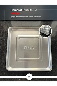 Tifer Plus Xl Büyük Boy Fırın (PİZZA, BAZLAMA, LAHMACUN, KEBAP, SEBZE KÖZLEME FIRINI) ürün fotoğrafı