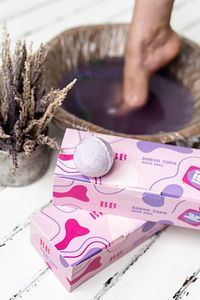 Bathbox 3'lü Banyo Topu Ve Nem Bombası Jakuzi Küvet Manikür Topu Seti 130g Dev Boy- Lavanta ürün fotoğrafı