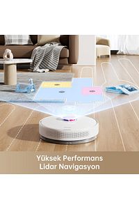 D10 Plus Robot Süpürge Beyaz ürün fotoğrafı