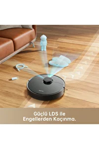 D10s Pro Robot Süpürge Siyah ürün fotoğrafı