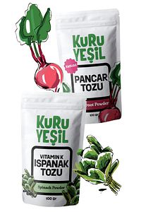 Ispanak Tozu - Pancar Tozu - Dried Vegetable Powders - Doğal Renklendirici - 200 gr ürün fotoğrafı