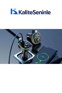 Bluetooth Araç Kiti Araç Fm Transmitter USB Type-C MP3 SD Kart Flash Için Uygun PD Çakmaklık Girişli ürün fotoğrafı