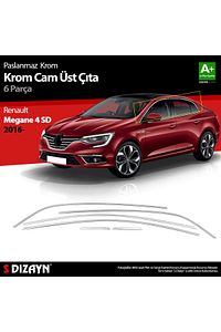 S-dizayn Renault Megane 4 Sd Krom Cam Üst Çıtası 6 Prç. 2016 Üzeri 7032071 ürün fotoğrafı