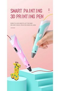3d Pen 3 Boyutlu Yazıcı Kalem 3 Renk X 3 Metre Filament 3d Printing Pen ürün fotoğrafı