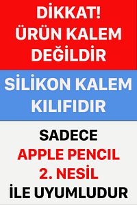 Apple Pencil 2 Nesil Uyumlu Kılıf Apple Pencil 2 Silikon Koruma Kılıfı ürün fotoğrafı