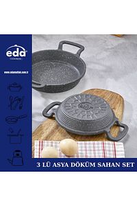 Döküm Granit Lüks Sahan Seti 3lü 16 18 20 ürün fotoğrafı