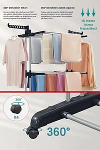 Triplex 3 Katlı Kurutmalık ürün fotoğrafı