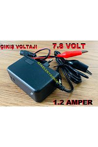 Pilsan Pars Akülü Araba Araç Uyumlu 6 Volt Aküleri Için Ledli Adaptör Şarj Cihazı Şarz Aleti ürün fotoğrafı