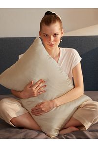 %100 Ipek Yastık Kılıfı Vizon Renk (STANDART 50X70 CM) ürün fotoğrafı