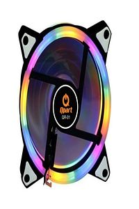 Qpart Qr-01 120mm Rainbow Kasa Fanı 1 Adet 12cm Renkli Gökkuşağı Fanı ürün fotoğrafı
