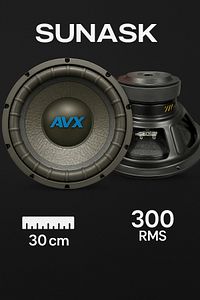 Axv 30 Cm 1000 Watt 300 Rms Subwoofer Bass Spl Körük Bass Oto Hoparlör Kabinsiz ürün fotoğrafı