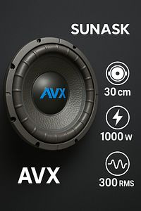 Axv 30 Cm 1000 Watt 300 Rms Subwoofer Bass Spl Körük Bass Oto Hoparlör Kabinsiz ürün fotoğrafı