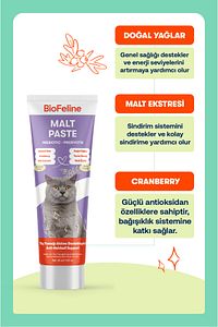 Kediler İçin Tüy Yumağı Önleyici ve Sindirim Destekleyici Malt Macunu 30g-Deneme Boy ürün fotoğrafı