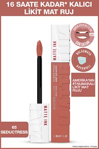 Super Stay Matte Ink Unnude Likit Mat Ruj - 65 Seductress - Nude 5 ml ürün fotoğrafı