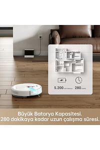 D10s Robot Süpürge Beyaz ürün fotoğrafı