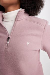 Fit Standart Fit Fermuarlı Yaka Baskılı Polar Sweatshirt A4501ax23wn ürün fotoğrafı