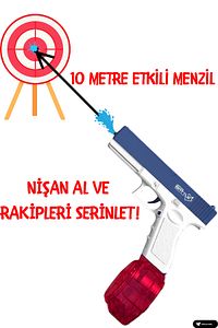 Şarjlı Elektrikli Oyuncak Su Tabancası Otomatik 10m Fışkırtma Havuz Deniz Açık Hava Işıklı ürün fotoğrafı